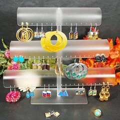 EARRING, BRACELET AND NECKLACE T BAR DISPLAY