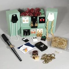 JEWELRY SUPPLIES, EARRING CARDS, PUFF CARDS, POLISHING CLOTHS, REPAIR ENVELOPES, LOUPES, DIGITAL SCALES