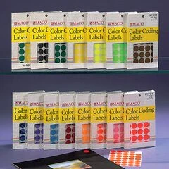 COLORED 3/4 INCH ROUND LABELS