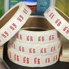 PERCENT OFF LABELS