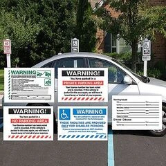 PARKING VIOLATION STICKERS, TOWING STICKERS- REMOVABLE