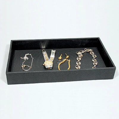 Utility Tray- 14 5/8" x 8 1/4" x 2"- Standard Size- Stackable- Black Only-