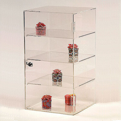 Acrylic Countertop Showcase- Square Shape- 10" x 10" x 18 1/2"H