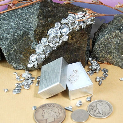Silver Linen Charm Box- 1 3/4" x 1 1/8" x  5/8"- 100/Case- Made in USA