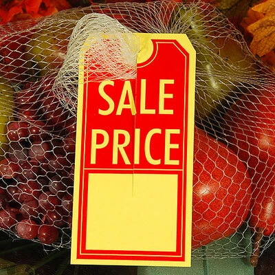 Slit Tags- "Sale Price"- 2 5/8" x 5 1/4"- 1,000/Box