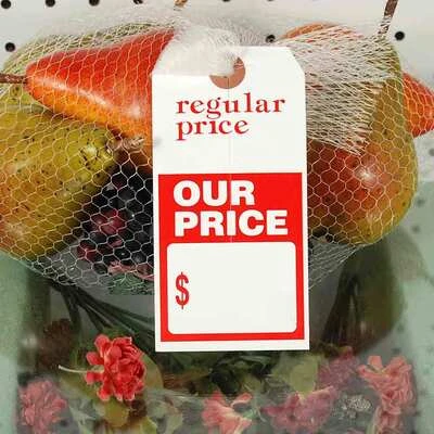Slit Tags- "Reg/Our Price"- 2 5/8" x 5"- 1,000/Box
