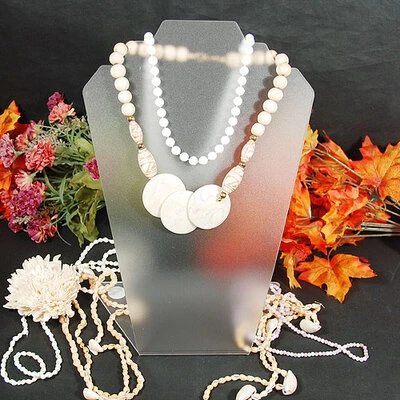 Necklace Display- Frosty Acrylic- 8 1/4" x 11 3/4"H