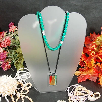 Necklace Display- Frosty Acrylic- 8 3/8" x 10 1/4"H
