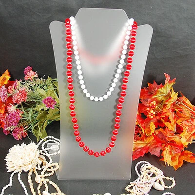 Necklace Display- Frosty Acrylic- 7 3/4" x 12"H