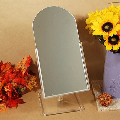 Countertop Mirror on Stand-  Distortion Free Glass.  Adjustable Angle- 6" x 12" x 15"H