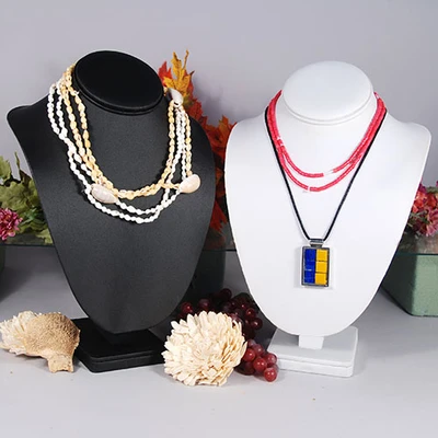 Tall Necklace Bust- 7 1/2" x 5 1/8" x 11"H-