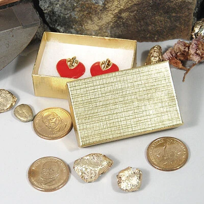 Small Earring Box- 2 1/2" x 1 1/2" x 7/8"- 100/Case- Made in USA