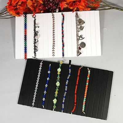 Bracelet Insert Pad- Holds 18- Leatherette- 14" x 7 1/2"- White or Black