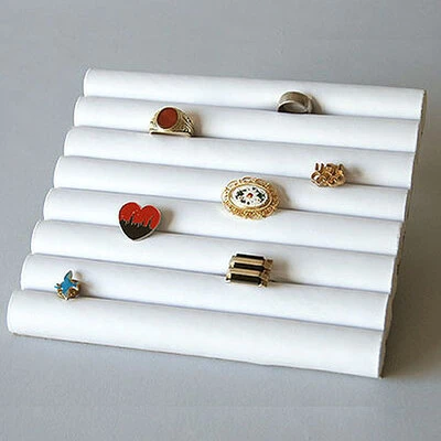 Ring Display Pad Inserts- 7 3/4 x 6 3/4" x 3/4"- Half Size- Leatherette- White