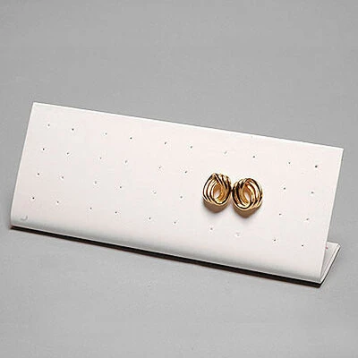Rectangle Earring Stand- 7" x 2" x 2"H- Holds 20 Pairs. Choose from Black or White
