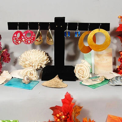 Earring Stand- 1 Bar Holds 4 Pairs- 10 1/4" x 2 3/4" x 5 1/2"H
