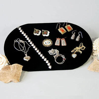 Display Pad- Padded Velvet- Oval 7" x 11"