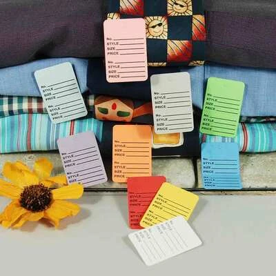 Garment Tags- Small Unstrung 1 1/4" x 1 7/8"- 1,000/Box