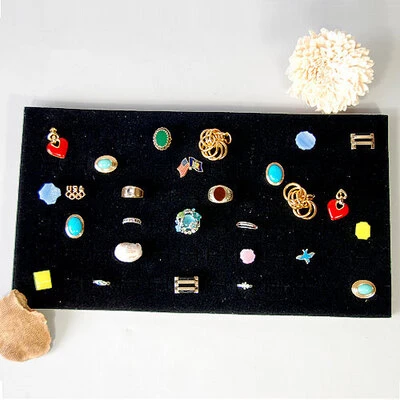 Ring Display Inserts- Slotted- Foam- Fits Standard Size Tray- Black