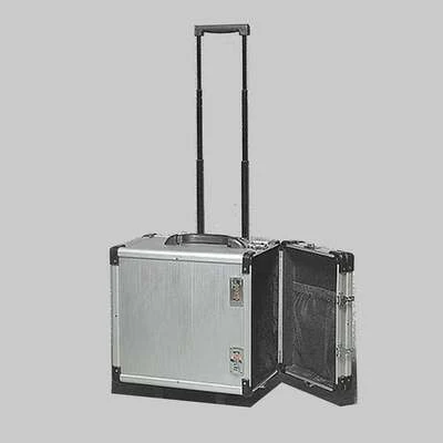 Wheeled Aluminum Jewelry Carrying Case- 16 3/8" x 9 3/8" x 13 1/2"H