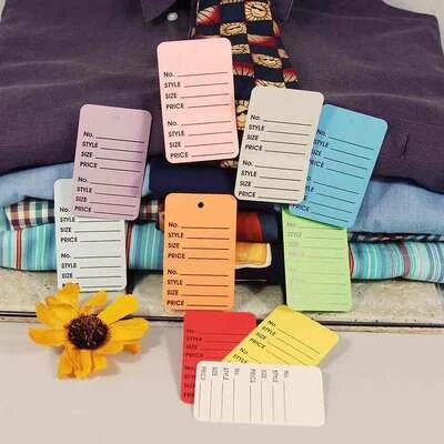 Garment Tags- Large Unstrung 1 3/4" x 2 7/8"- 1,000/Box