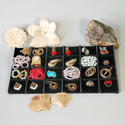 Compartment Inserts- Velvet- Wooden- Standard Size- 24 Compartments-