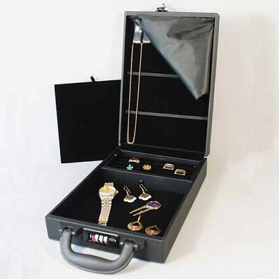 Jewelry Attache Case- Compact- 8 1/2" x 12 1/8" x 2 1/4"H- Combination Lock