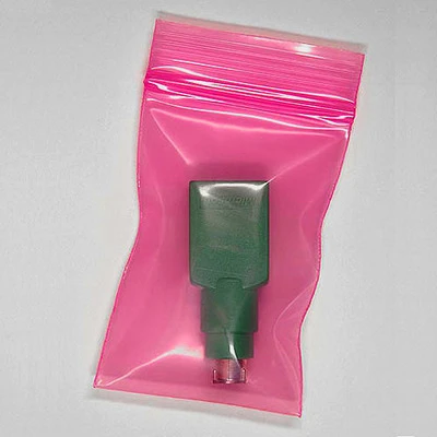 Anti-Static Zip Resealable Bags- 2" x 3"- 4 Mil- 1,000/box