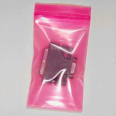 Anti-Static Zip Resealable Bags- 3" x 5"- 4 Mil- 1,000/box