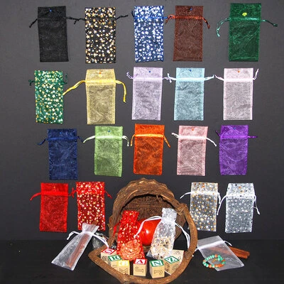 Organza Drawstring Pouches- 3" x 4"H- Price Per Dozen
