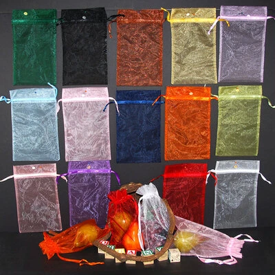 Organza Drawstring Pouches- 6" x 8"H- Price Per Dozen