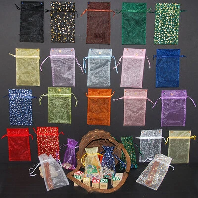 Organza Drawstring Pouches- 4" x 5"H- Price Per Dozen