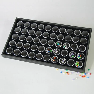 Gemstone Trays Set- For Small 1 1/4" Jars- Black