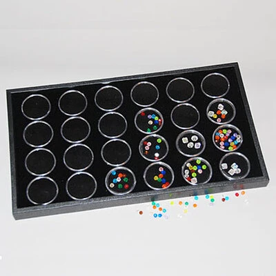 Gemstone Trays Set- For Large 1 3/4" Jars- Black