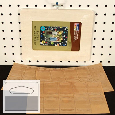 Slot Style Hang Tabs, 20/Sheet- 15 Mils Thick- 1 1/2"W x 1 1/4"H- Price Per 500