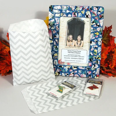 Paper Merchandise Bags- Chevron Design- 5" x 7"- 1,000/pack-