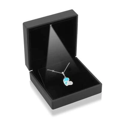 Black Soft Touch Lighted LARGE EARRING/PENDANT Box