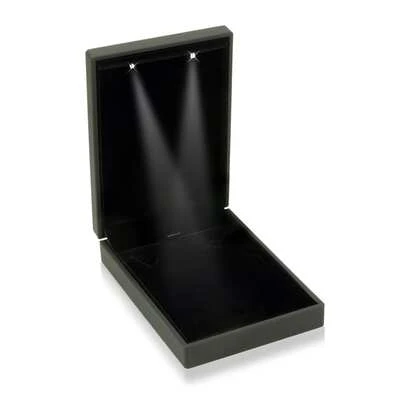 Black Soft Touch Lighted SMALL NECKLACE Box