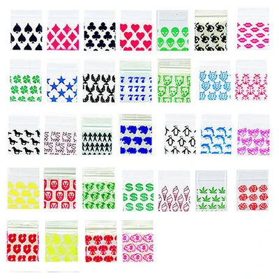 Apple Bags With Designs- 1" x 1"- 2.5 Mil- 1,000/pack