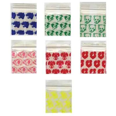 Apple Bags With Designs- 3/4" x 3/4"- 3.0 Mil- 1,000/pack