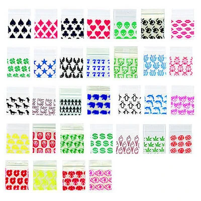 Apple Bags With Designs- 3/4" x 3/4"- 2.5 Mil- 1,000/pack
