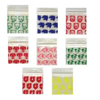 Apple Bags With Designs- 5/8" x 5/8"- 3.0 Mil- 1,000/pack