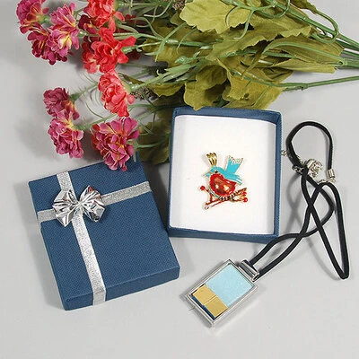 Pendant Bow/Tie Linen Box- 2 3/4" x 3 1/8" x 1"