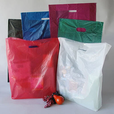 Die Cut Merchandise Bags- 16" x 4" x 24"- 18 mic. 500/case