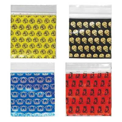 Apple Bags With Two Color Designs- 1 1/2" x 1"- 2.5 Mil- 1,000/pack