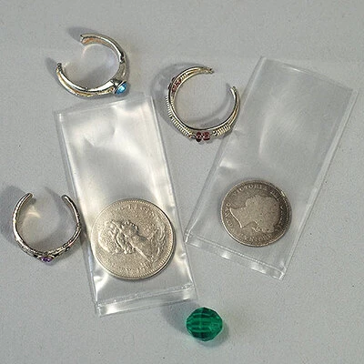 Poly Bags- Lay Flat Open End- 1" x 2"- Extra Thick 3 Mil- 1,000/box