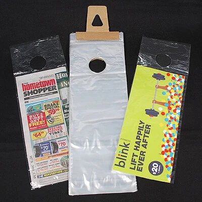 Door Knob Bags- Clear Polyethylene, High Clarity, Low Density- 6" x 12"- Strong 1.5 Mil. 1,000/Pack