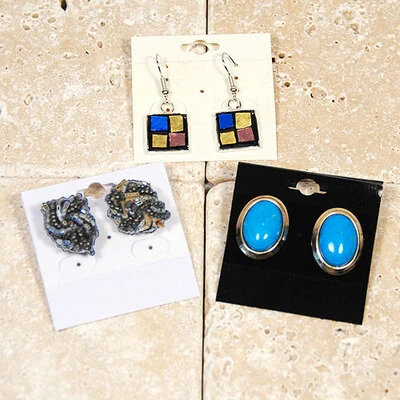 Earring Cards- For Multiple Styles- 2" x 2"- Plain- Price Per 100