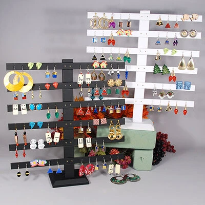 Earring Stand- 6 Bar- Holds 24 Pairs- 14" x 2 3/4" x 14 3/4"H