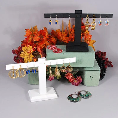 Earring Stand- 1 Bar- Holds 4 Pairs- 10 1/4" x 2 3/4" x 5 1/2"H
